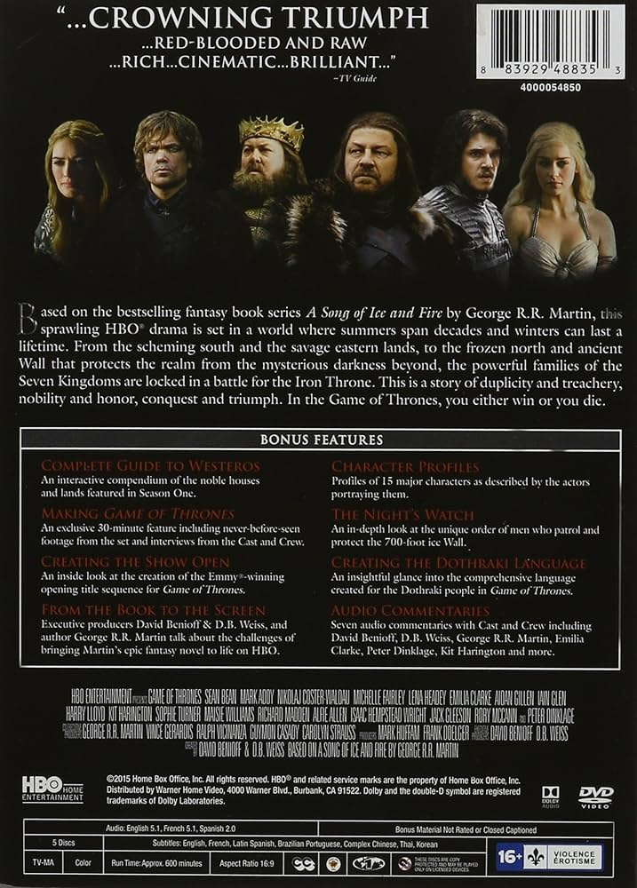 Amazon.com: Game of Thrones: Season 1 : Sean Bean, Mark Addy